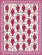 Red Guard Repeating Pattern Rug