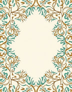 Elegant Floral Swirl Pattern Rug