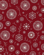 White Snowflake Sunburst Geometric Pattern Rug