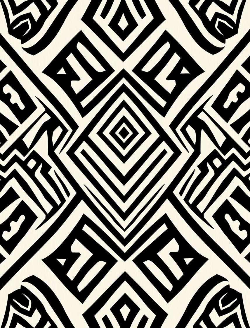Bold Abstract Geometric Lines Rug