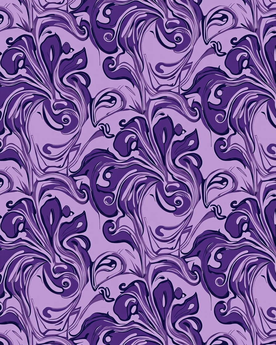 Art Nouveau Floral Swirl Design Rug