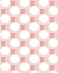 Soft Pink Geometric Octagon Pattern Rug