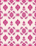 Bold Magenta Floral Scrollwork Rug