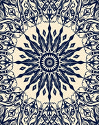 Intricate Floral Mandala Design Rug