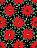 Bold Red Floral Starburst Garden Rug