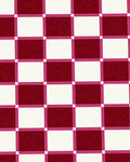 Classic Red White Checkerboard Pattern Rug