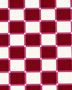 Classic Red White Checkerboard Pattern Rug