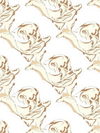 Elegant Natural Scroll Organic Pattern Rug