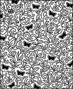 Nature Inspired Butterfly Outline Design Rug