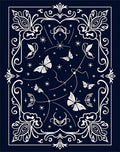Mystical Butterfly Constellation Pattern Rug