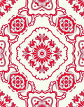 Intricate Red Floral Medallion Design Rug