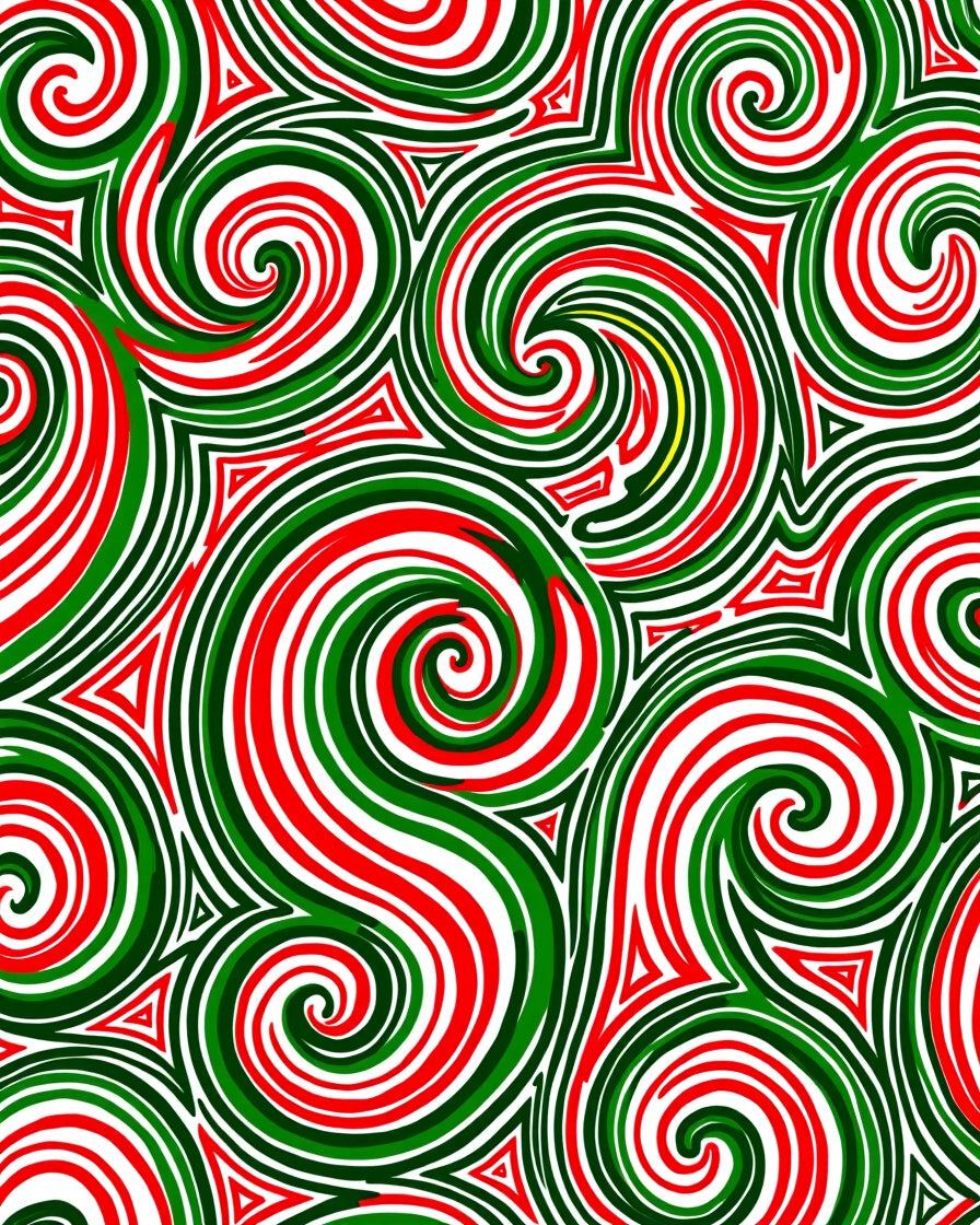 Swirling Festive Pattern Rug