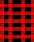 Red Black Plaid Patterned Design Rug