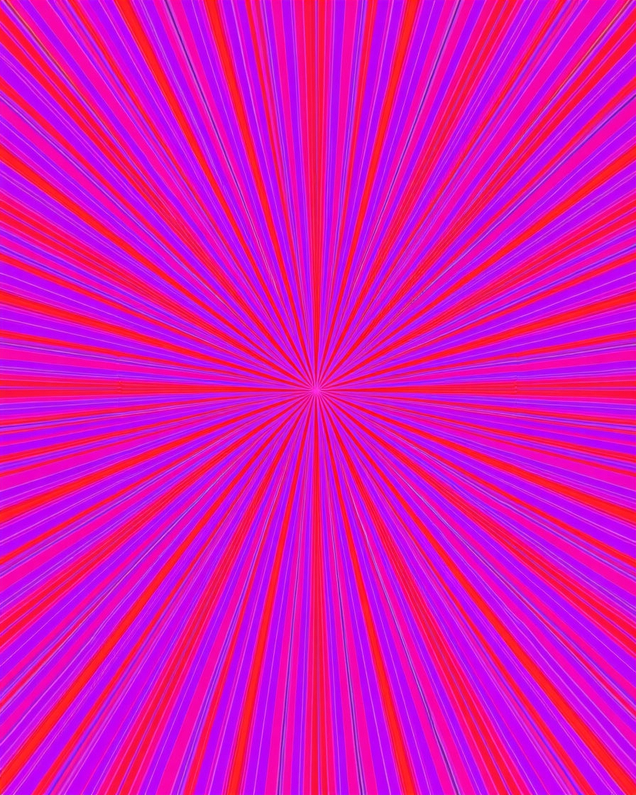 Radiant Pink Red Burst Rug