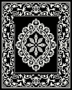 Classic Medallion Floral Border Rug
