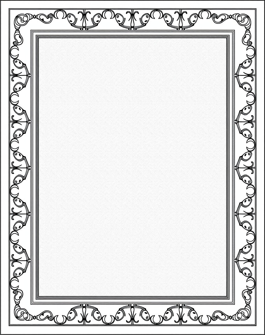 Ornate Fish Motif Frame Rug