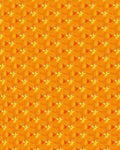Orange Floral Swirls Pattern Rug