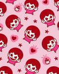 Playful Characters Hearts Pattern Rug