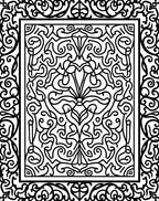 Intricate Floral Paisley Scrollwork Pattern Rug