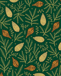 Elegant Gold Pinecone Foliage Rug