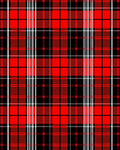 Classic Red Black Plaid Pattern Rug