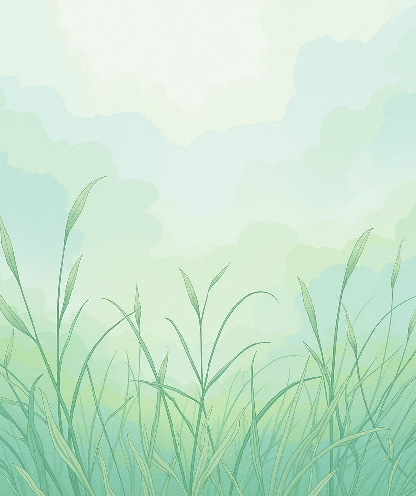 Soft Green Grass Field Pattern Rug