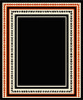 Tribal Black Geometric Pattern Rug