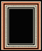 Tribal Black Geometric Pattern Rug