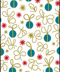 Teal Gold Red Starburst Ornament Confetti Rug