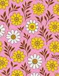 Charming Yellow White Floral Pattern Rug