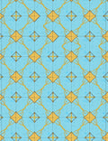 Golden Diamond Geometric Pattern Rug