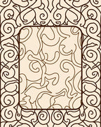 Ornate Scrollwork Vintage Style Rug