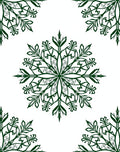 Emerald Green Snowflake Mandala Graphic Rug
