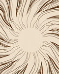 Abstract Organic Sunburst Lines Rug