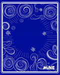Whimsical Blue Swirl Starburst Rug