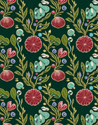 Art Nouveau Floral And Shell Pattern Rug