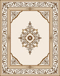 Classic Ornamental Scrollwork Cream Rug