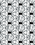 Monochrome Abstract Floral Pattern Rug