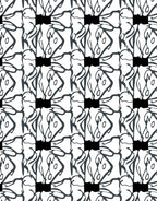 Monochrome Abstract Floral Pattern Rug