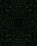 Dark Green Abstract Floral Motif Rug