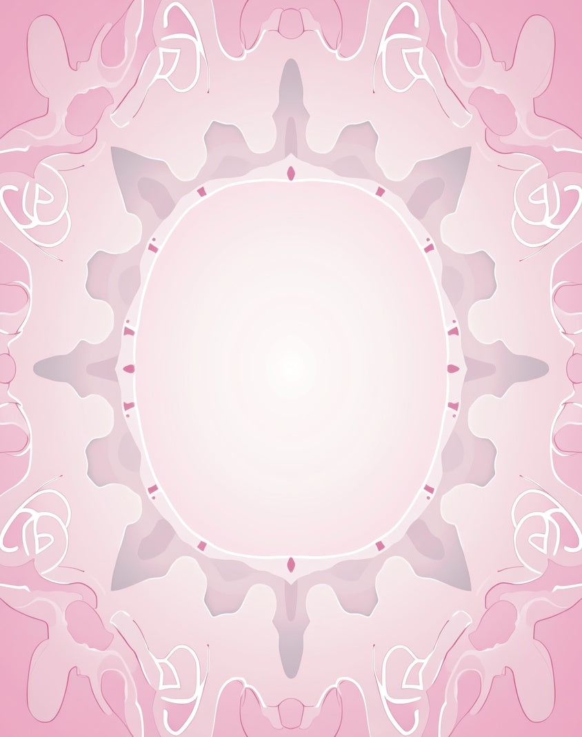 Symmetric Pink Floral Mandala Pattern Rug