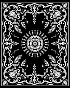 Intricate Floral Mandala Design Rug