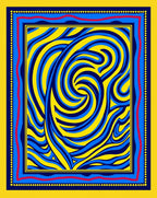Vivid Abstract Swirl Pattern Design Rug