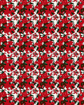 Bold Red Festive Floral Pattern Rug