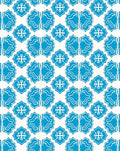 Intricate Blue Floral Motif Pattern Rug