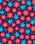 Vibrant Floral Pattern Design Rug