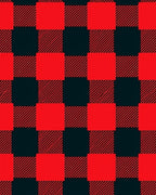 Classic Red Black Buffalo Check Pattern Rug