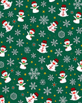Festive Snowmen White Snowflake Scatter Rug