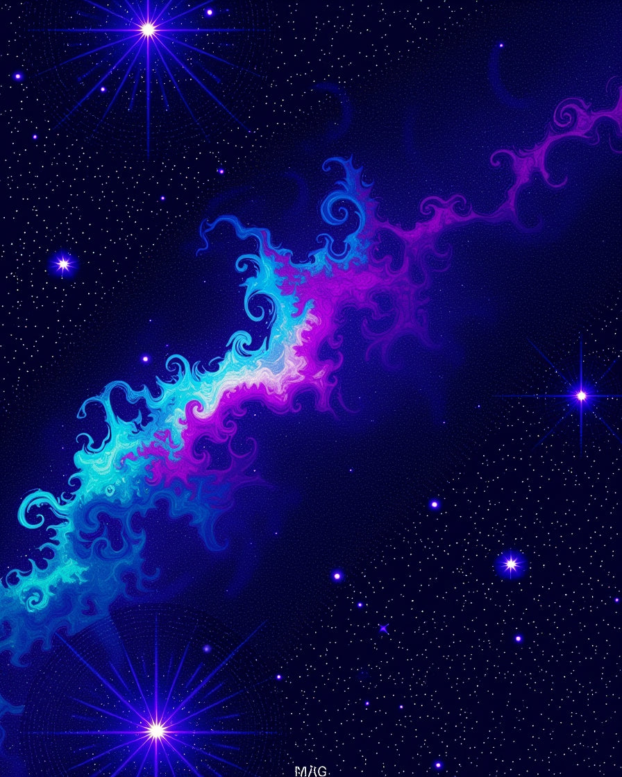Cosmic Nebula Swirl Galaxy Design Rug