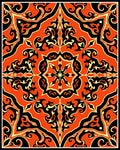 Bold Tribal Flame Pattern Rug